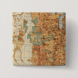 Chapa Cuadrada 25 Densidad de aumento de la población, EE.UU., 1