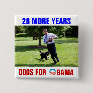 Chapa Cuadrada 28 más perros de los años para Obama