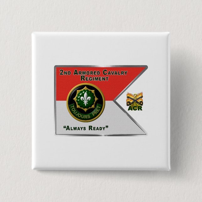 Chapa Cuadrada 2.º Guidón del Regimiento de Caballería Armado (Anverso)