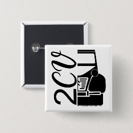 Chapa Cuadrada 2 CV Deux Chevaux Moda negra Script Tipo de letra