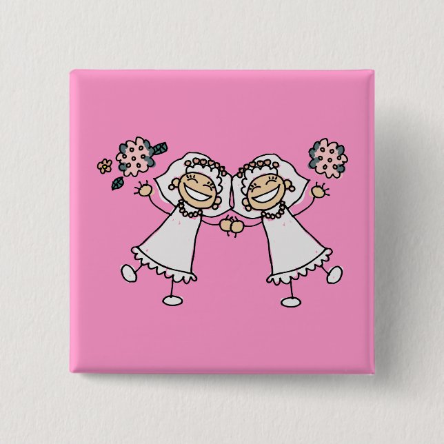Chapa Cuadrada 2 novias (Anverso)