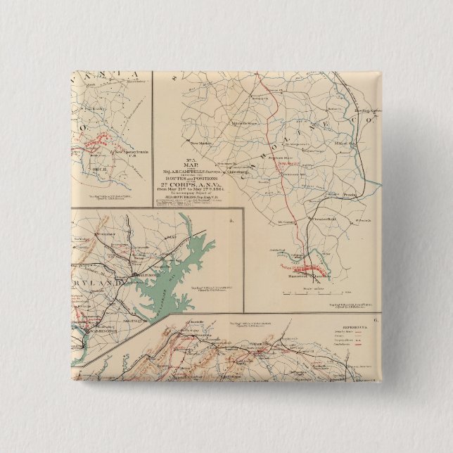 Chapa Cuadrada 2d Cuerpo AN Va, campamentos, piquetes, rutas (Anverso)