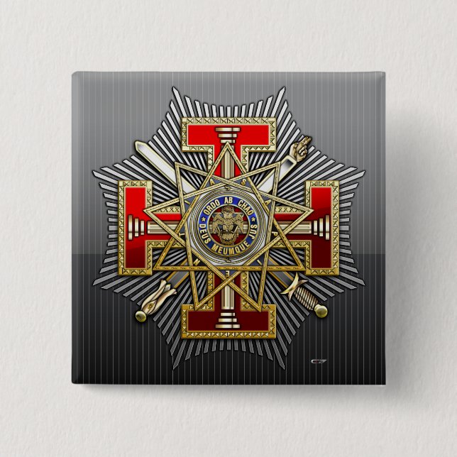 Chapa Cuadrada 33° grado: Gran Inspector General Soberano (Anverso)