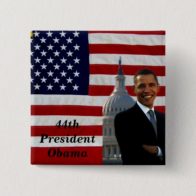 Chapa Cuadrada 44.º presidente Barack Obama_Button_by Elenne (Anverso)