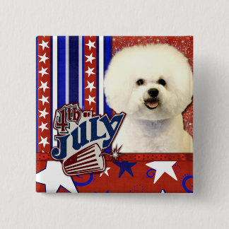 Chapa Cuadrada 4 de julio petardo - Bichon Frise