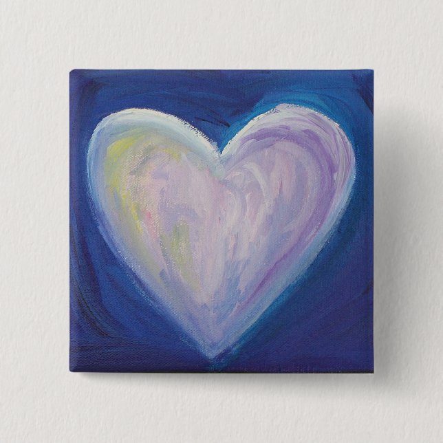 Chapa Cuadrada 4 Love Hearts Art Pintando Lapel Pin o Botones (Anverso)