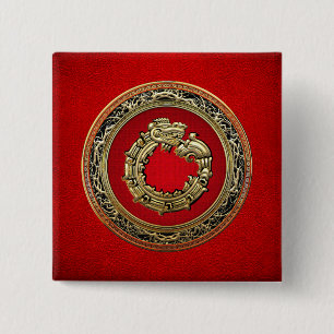 Chapa Cuadrada [500] Serpent God Quetzalcoatl [Oro]