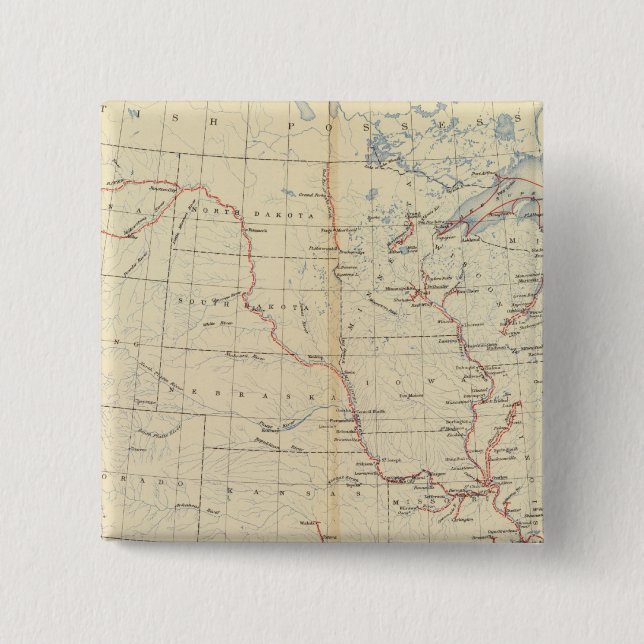 Chapa Cuadrada 59 ríos navegables, rutas 1890 (Anverso)