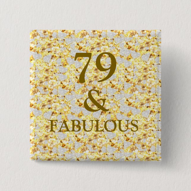 Chapa Cuadrada 79 cumpleaños (Anverso)
