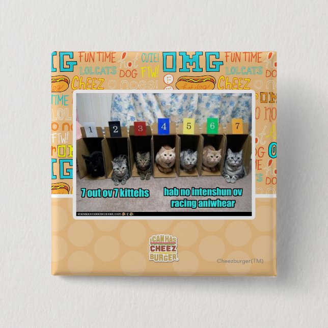 Chapa Cuadrada 7 hacia fuera kittehs del ov 7 (Anverso)