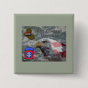 Chapa Cuadrada 82.º Veterano de Combate Iraquí