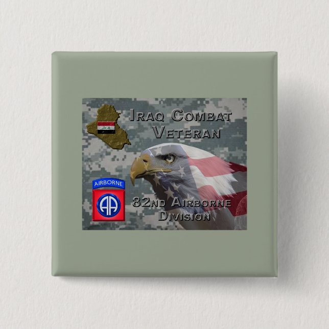 Chapa Cuadrada 82.º Veterano de Combate Iraquí (Anverso)