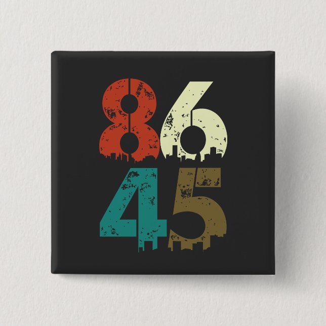 Chapa Cuadrada 8645 Política contra Trump (Anverso)