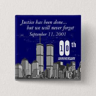 Chapa Cuadrada 9-11 décimo aniversario