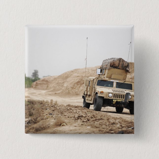 Chapa Cuadrada A Humvee conduce la seguridad (Anverso)