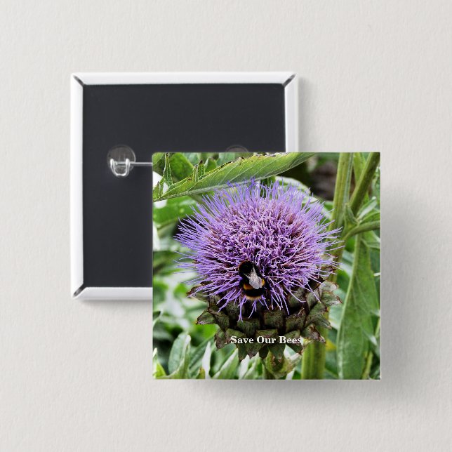 CHAPA CUADRADA ABEJAS  (Anverso y reverso)