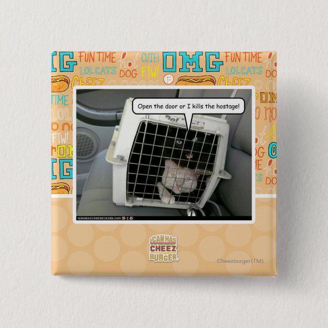 Chapa Cuadrada Abra la puerta (Anverso)