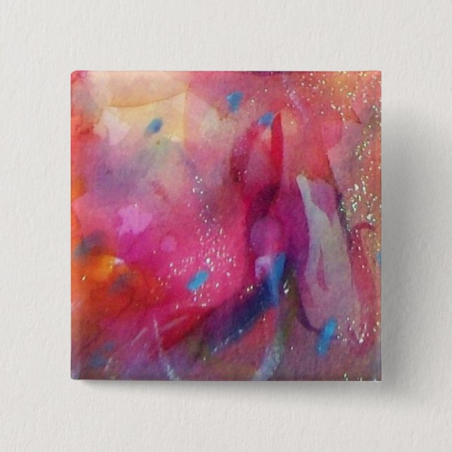 CHAPA CUADRADA ABSTRACTO DE AZUL ROSA (Anverso)