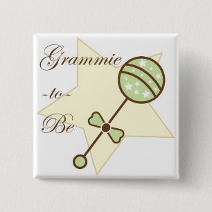 Chapa Cuadrada Abuela a ser Pin de Baby Shower