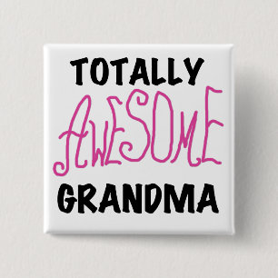 Chapa Cuadrada Abuela totalmente impresionante - camisetas y rega
