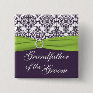 Chapa Cuadrada Abuelo limo y morado de Damasco del Groom