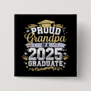 Chapa Cuadrada Abuelo Orgulloso De Un Graduado 2025 Graduación Fa