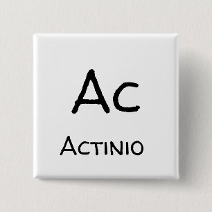 Chapa Cuadrada ac actinio tabla de elementos