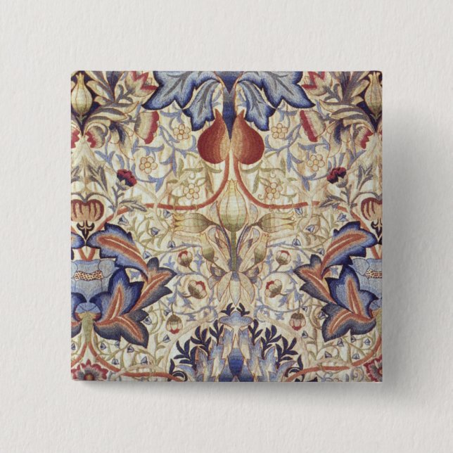 Chapa Cuadrada Acanthus (por William Morris) (Anverso)