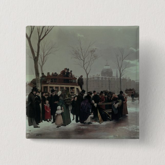 Chapa Cuadrada Accidente del autobús de París (Anverso)