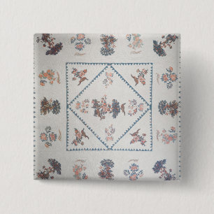Chapa Cuadrada Acolche en el "Broderie Perse", c.1800 (aplicado,