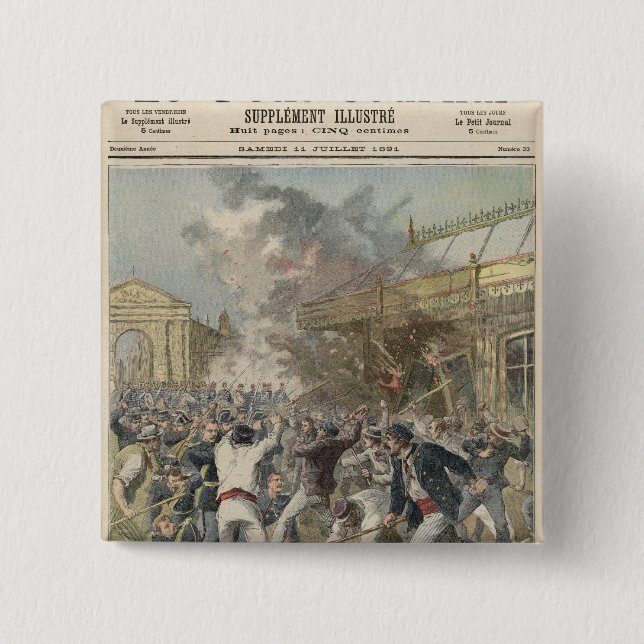 Chapa Cuadrada Acontecimientos en Burdeos (Anverso)