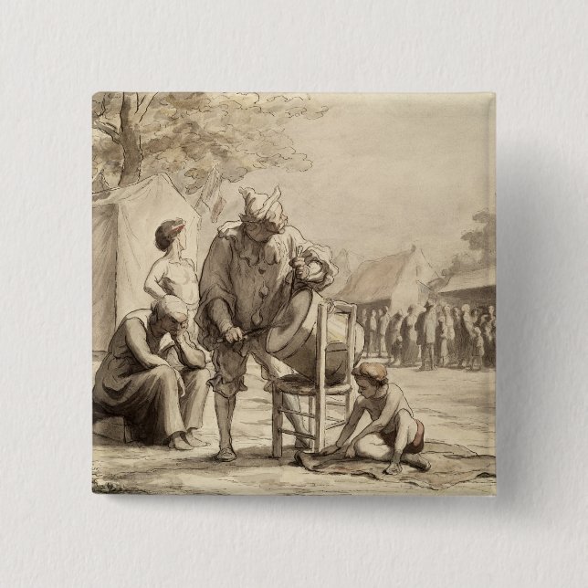 Chapa Cuadrada Acróbatas en el c.1865-69 justo (Anverso)