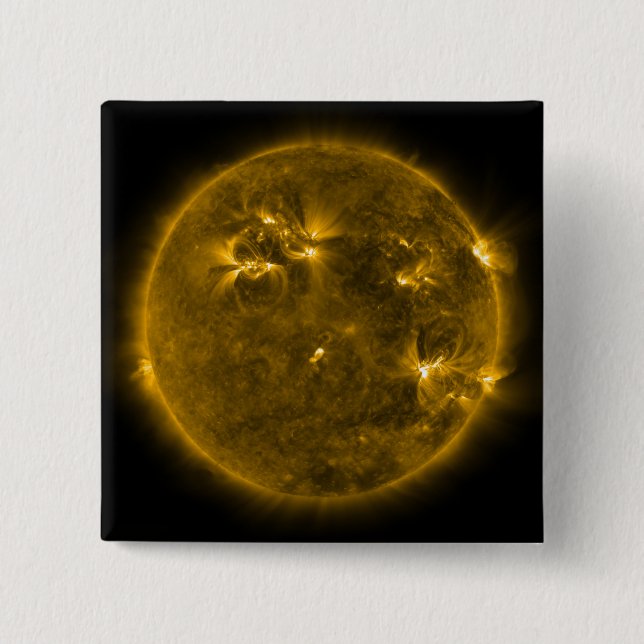 Chapa Cuadrada Actividad solar al sol 4 (Anverso)