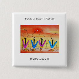 Chapa Cuadrada Acuarela Kenia: Arte Africano, Festival de Verano