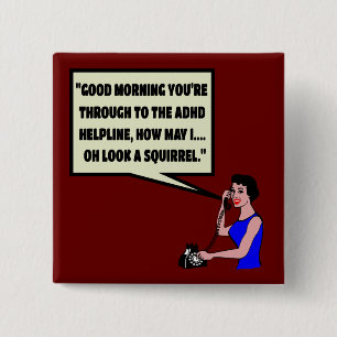 Chapa Cuadrada ADHD divertido