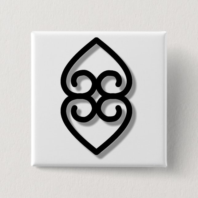 Chapa Cuadrada Adinkra - earth-BW (Anverso)