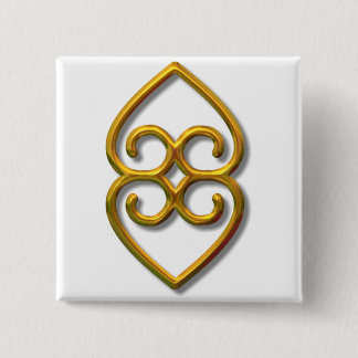 Chapa Cuadrada Adinkra-earth-gold