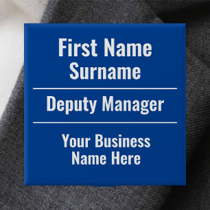 Chapa Cuadrada Administrador de tiendas o trabajador de compras