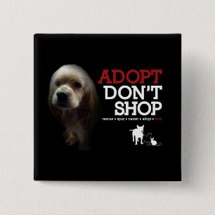 Chapa Cuadrada Adopt no hace compras