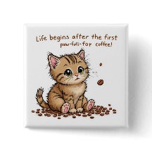 Adorable Café Kitten Wall Art
