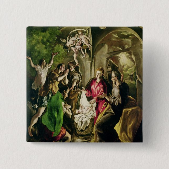 Chapa Cuadrada Adoración de los pastores, 1603-05 (Anverso)