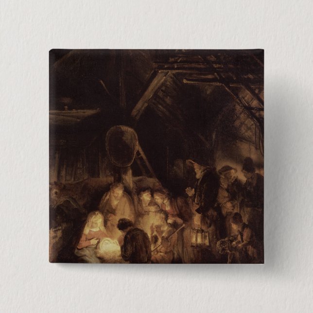 Chapa Cuadrada Adoración de los pastores, 1646 (Anverso)