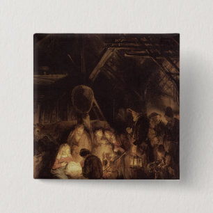 Chapa Cuadrada Adoración de los pastores, 1646