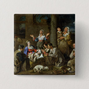 Chapa Cuadrada Adoración de los pastores, c.1659