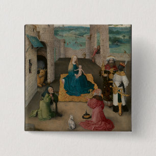 Chapa Cuadrada Adoración de unos de los reyes magos