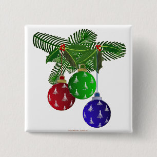 Chapa Cuadrada Adornos Coloridos para el Árbol de Navidad