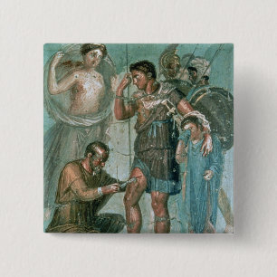 Chapa Cuadrada Aeneas hirió, de Pompeya