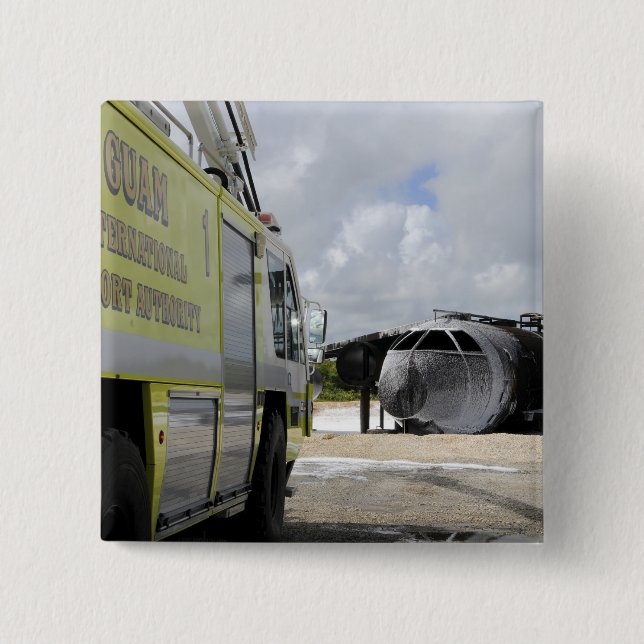 Chapa Cuadrada Aeropuerto WONPAT de Guam (Anverso)