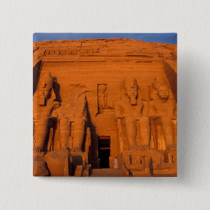 Chapa Cuadrada AF, Egipto, Abu Simbel. Fachada al atardecer, gran