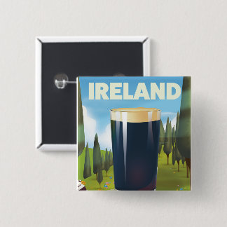 Chapa Cuadrada Afiche de Irlanda Pint Travel